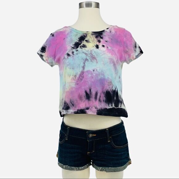 Anthro YAYA Nom de Plume Tie Dye Tulip Crop Tee - Picture 2 of 10